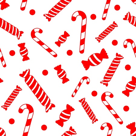 Seamless Christmas candy backgroundのイラスト素材