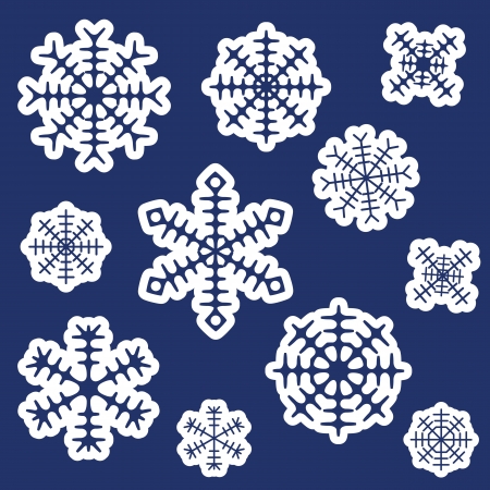  snowflakes set のイラスト素材
