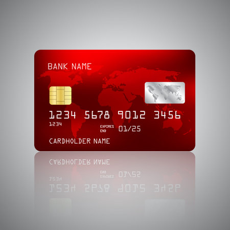 Realistic detailed credit cardのイラスト素材