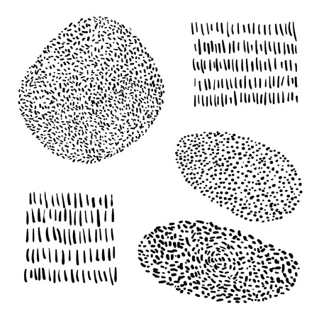 Vector hand drawn shapes for your card, flyer, brochure, banner, poster design. Dotsのイラスト素材