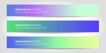 Vector banners with abstract background. Colorful modern website headers or footers designのイラスト素材
