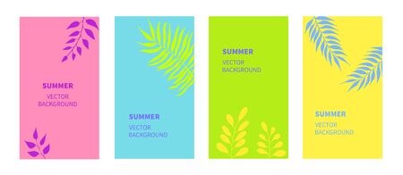Vector backgrounds for social media stories design templates, backdrops with copy spaceのイラスト素材