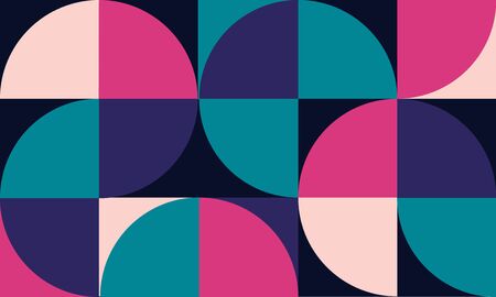 Vector geometric minimalistic artwork poster with simple geometrical shapesのイラスト素材