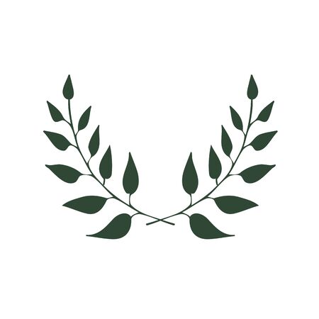 Vector two branches. Eco banner with two branchesのイラスト素材
