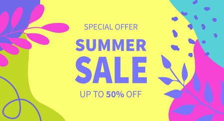 Summer sale vector banner templates for social media storiesのイラスト素材