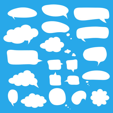 Speech bubbles Vector design for comments, dialogs, social mediaのイラスト素材