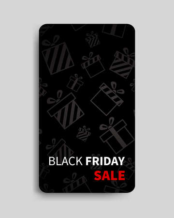 Black Friday sale banner for social media stories, web page, promotion for mobileのイラスト素材