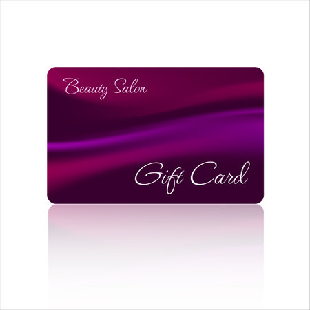 Gift card with beautiful design for beauty salon, spa, massage salon. Gift card template for voucher couponのイラスト素材