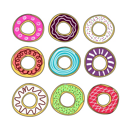 Donuts collectionの写真素材
