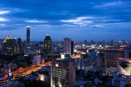Night view Bangkok city scapeのeditorial素材