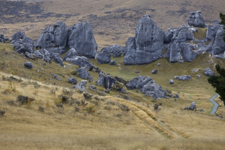 Castle Hill, Arthurs Pass in Newzealandのeditorial素材