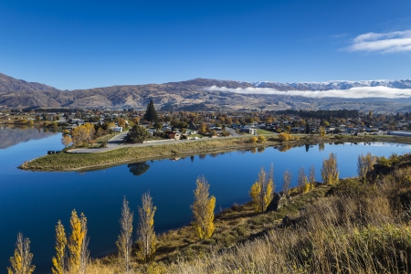 Lake Dunstan, Otago New Zealandの写真素材