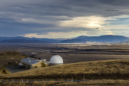 View from Mt John Observatory, Lake Tekapo, New Zealandのeditorial素材