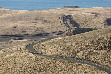 Road to Mt,John, Tekapo, Canterbury, New Zealandの写真素材