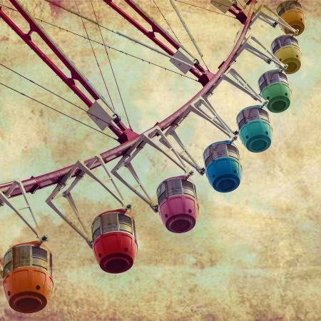 Vintage Retro Ferris Wheelの写真素材