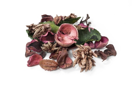 potpourri on white backgroundの写真素材