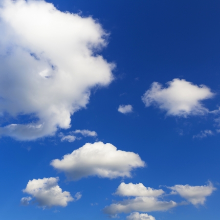 blue sky with cloud closeupの写真素材