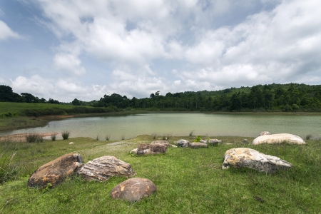 Reservoir in Khao Yai National Park, Thailandの写真素材