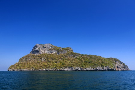 Beautiful rocks Island in the sea at Ang Thong National Park, Thailandの写真素材