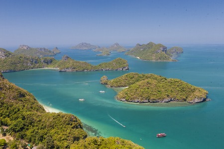 View point of Ang Thong Islands national park, Thailandの写真素材
