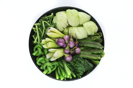 various thai blanched vegetablesの写真素材