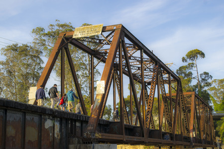 Railroad Bridge in Santa Cruz, Californiaのeditorial素材
