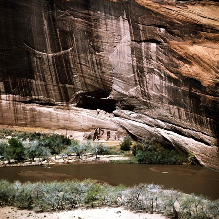 White House Ruins, Canyon de Chelly, Arizonaの写真素材