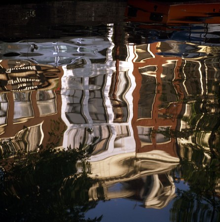 Canal in Amsterdamの写真素材