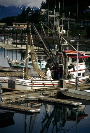 Harbor,Cordova, Alaskaの写真素材