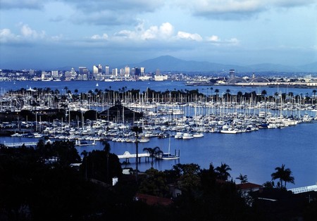 San Diego with Shelter Islandの写真素材