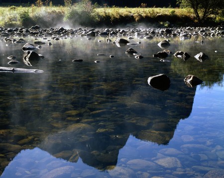 River Merced, Yosemite National Park, Californiaの写真素材