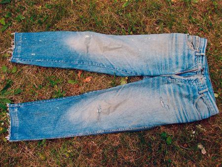 Worn jeans     の写真素材