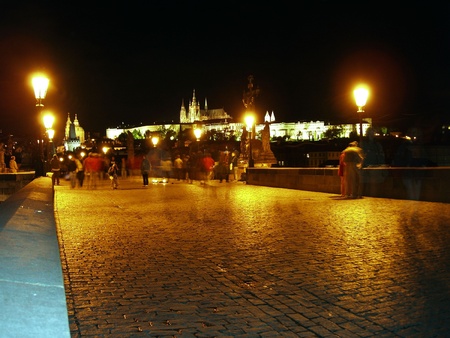 Charles Bridge and Castle in Prague, Czech Republicのeditorial素材