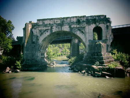     Rome, Ancient Bridge                            の写真素材