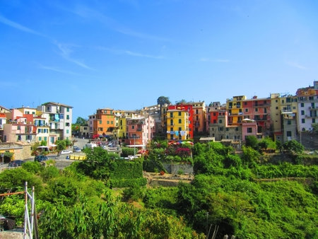 Village on Italian coast                               