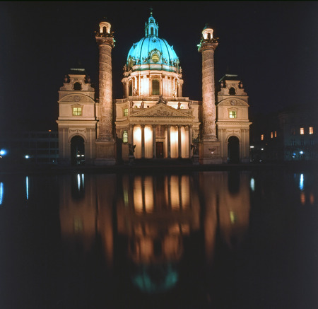 Church Karlskirche in Vienna, Austriaの写真素材