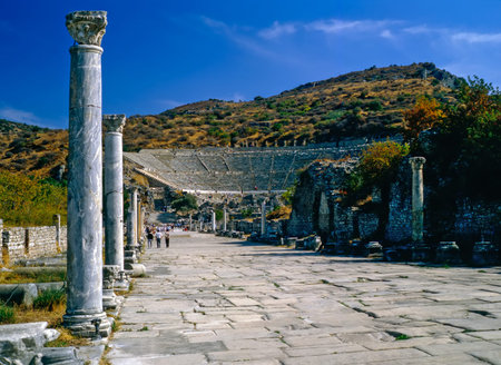 Arcadian Way, Ephesus,Turkeyの写真素材
