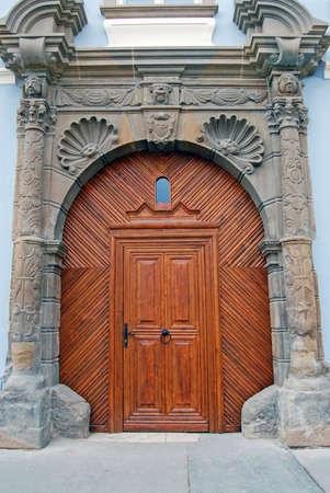 Old Vintage Wooden Doorのeditorial素材