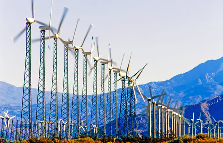 Wind turbines in California desert