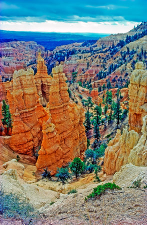 View of Bryce Canyon National Park in Utahの写真素材