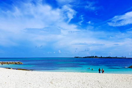 Beach on Saint Martin, Caribbeanの写真素材
