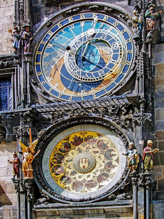 Astronomical Clock in Pragueの写真素材