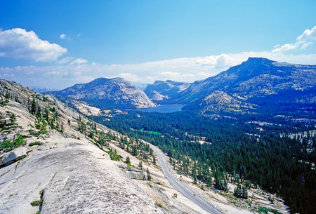 view of the Yosemite National Park, Californiaの写真素材