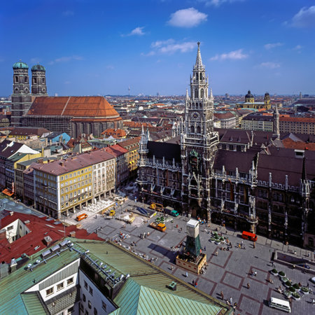 Marienplatz in Munich, Germanyの写真素材