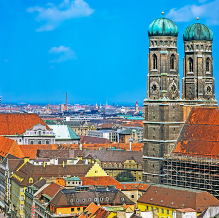 Church Frauenkirche in Munich, Germanyの写真素材