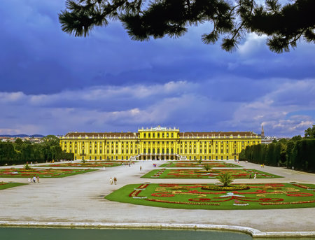 Palace Schonbrunn in Vienna, Austriaの写真素材