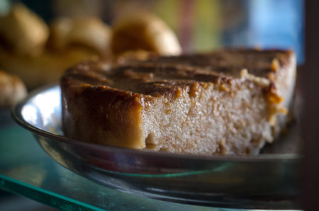 bread cake seen on the counter, typical sweet