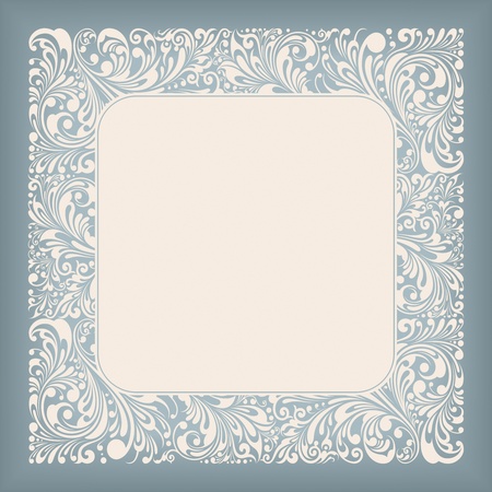 Ornament Square Label Seriesのイラスト素材