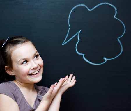 Portrait of young businesswoman in office. Success, creative and innovation conceptの写真素材