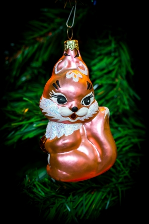 Christmas tree Christmas toy squirrelの写真素材